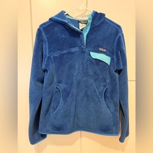Patagonia Women’s Blue Fleece Hoodie, Size Medium